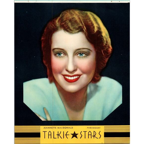 Vintage Other - Vtg Art Print Talkie Stars Series Jeanette MacDonald Paramount 1940s Unframed